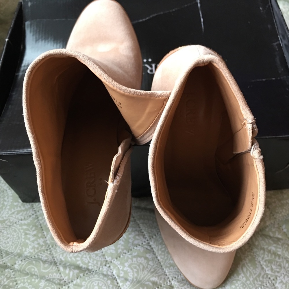 Jcrew crepe heel suede ankle booties women’s 7 - Picture 8 of 8